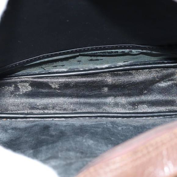 Burberrys Nova Check Blue Label Hand Bag Canvas Black Auth ti1774 - Picture 11 of 16